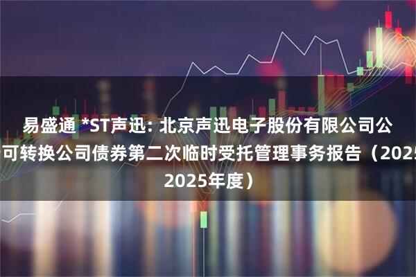 易盛通 *ST声迅: 北京声迅电子股份有限公司公开发行可转换公司债券第二次临时受托管理事务报告(2025年度)