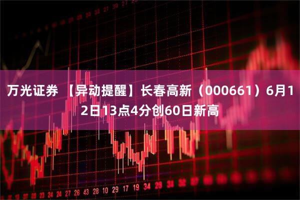 万光证券 【异动提醒】长春高新（000661）6月12日13点4分创60日新高
